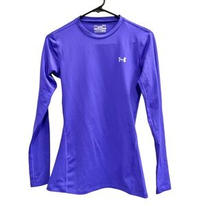 UNDER ARMOUR Coldgear Long Sleeve Base Layer Shirt Purple Size Small